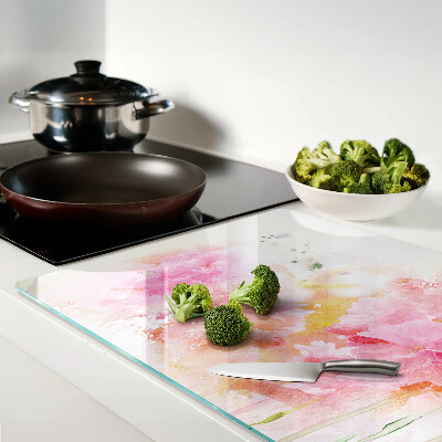 Cutting board Floral watercolors in pastel colors