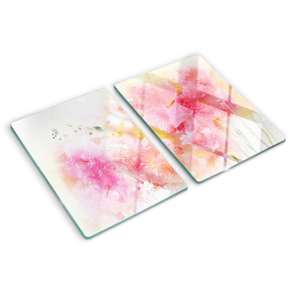 Cutting board Floral watercolors in pastel colors