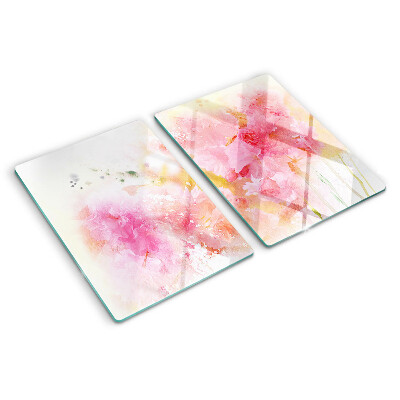Cutting board Floral watercolors in pastel colors