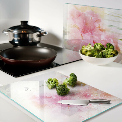 Cutting board Floral watercolors in pastel colors