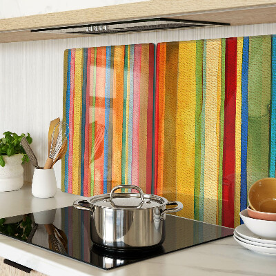 Glass chopping board Colorful abstract stripes