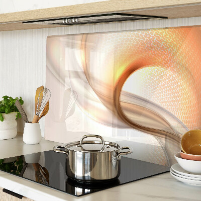 Glass cutting board Light waves in shades of gold