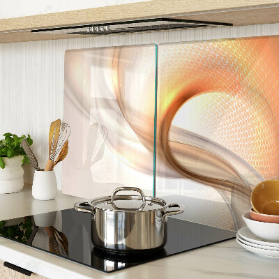 Glass cutting board Light waves in shades of gold