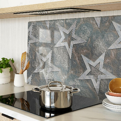 Chopping board glass Stars on texture background