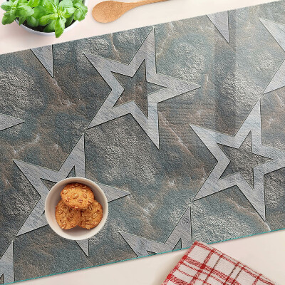 Chopping board glass Stars on texture background