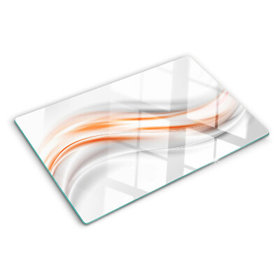 Cutting board Waves in shades of orange and gray