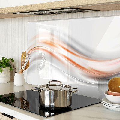 Cutting board Waves in shades of orange and gray