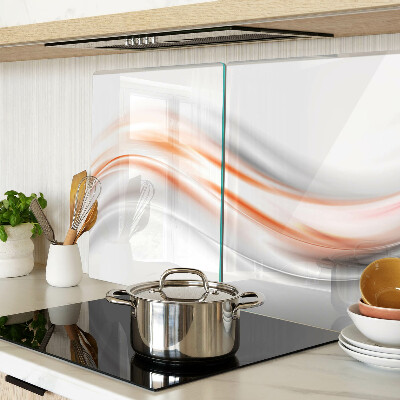 Cutting board Waves in shades of orange and gray