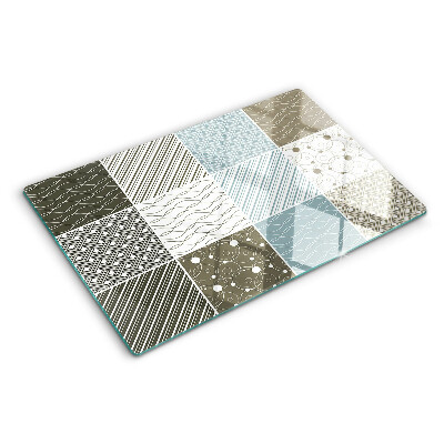 Glass cutting board Geometric patterns and lines