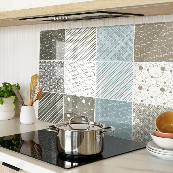 Glass cutting board Geometric patterns and lines