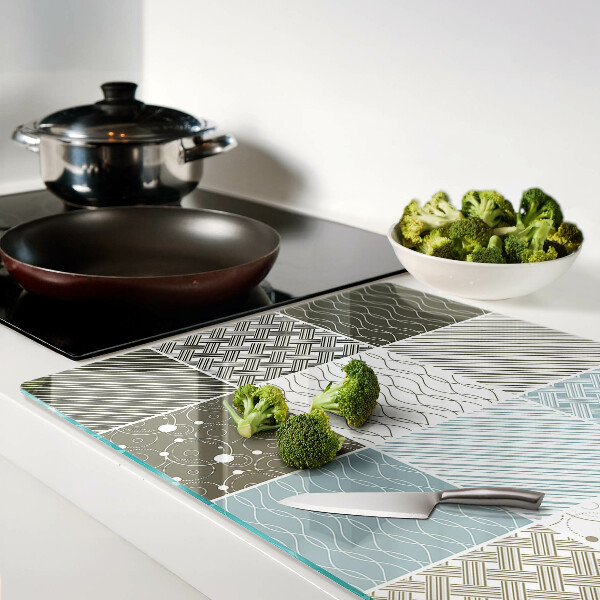 Glass cutting board Geometric patterns and lines