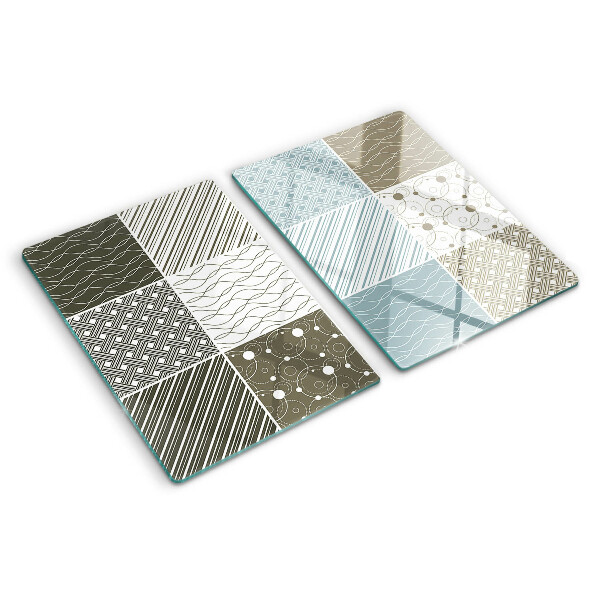 Glass cutting board Geometric patterns and lines