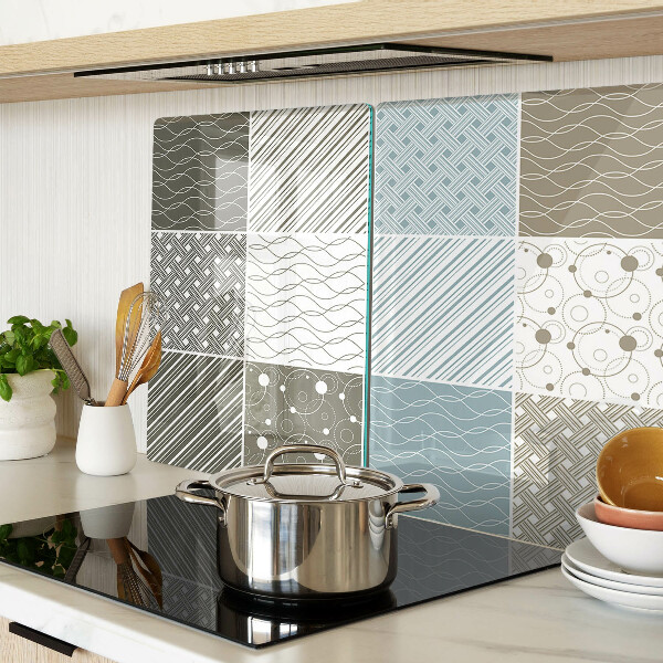 Glass cutting board Geometric patterns and lines