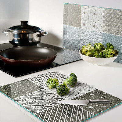 Glass cutting board Geometric patterns and lines