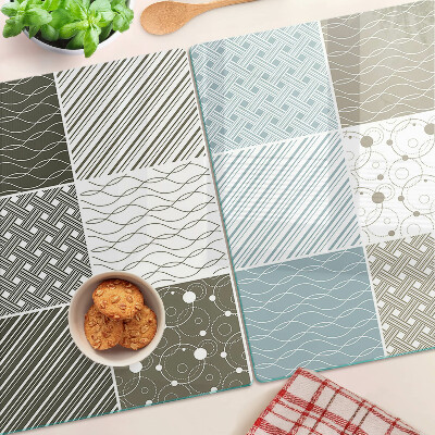 Glass cutting board Geometric patterns and lines