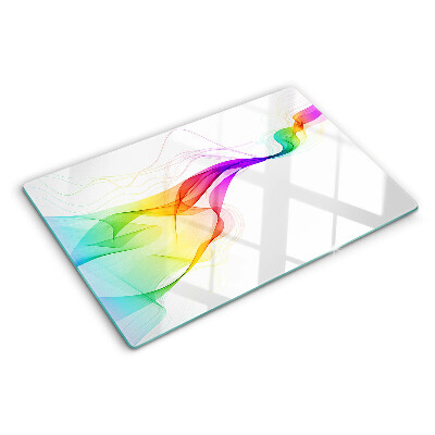 Chopping board Rainbow waves of colors
