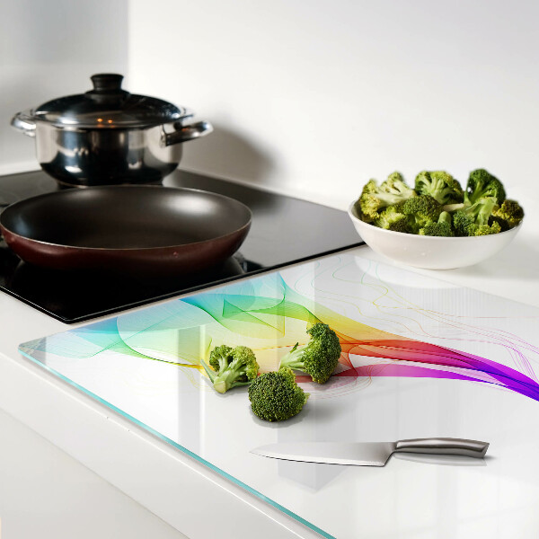 Chopping board Rainbow waves of colors