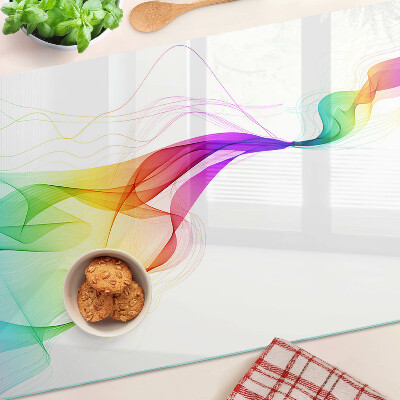 Chopping board Rainbow waves of colors
