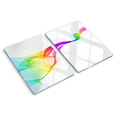 Chopping board Rainbow waves of colors