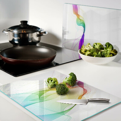 Chopping board Rainbow waves of colors