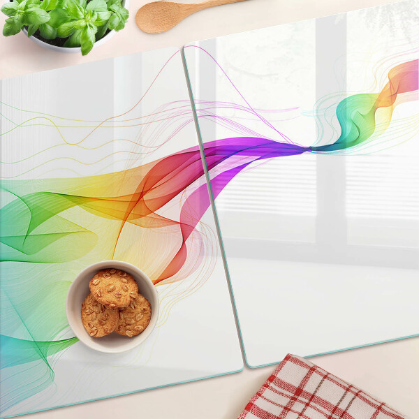 Chopping board Rainbow waves of colors