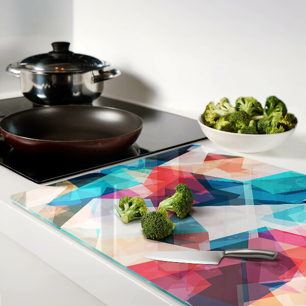 Cutting board Abstract geometries in pastel colors