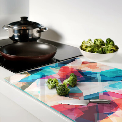 Cutting board Abstract geometries in pastel colors