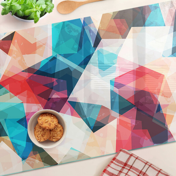 Cutting board Abstract geometries in pastel colors