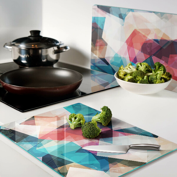 Cutting board Abstract geometries in pastel colors