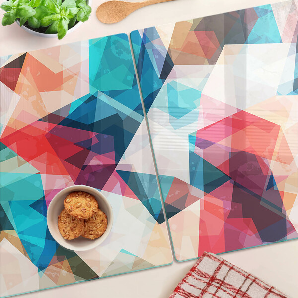 Cutting board Abstract geometries in pastel colors