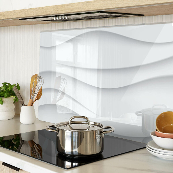 Glass kitchen board Waves and lines