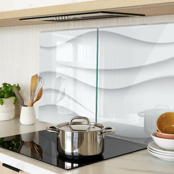 Glass kitchen board Waves and lines