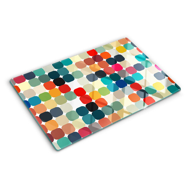 Chopping board Colored circles in a grid