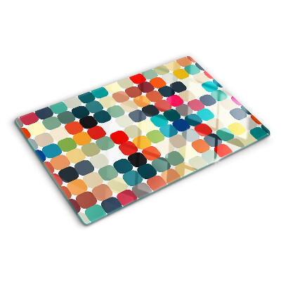 Chopping board Colored circles in a grid
