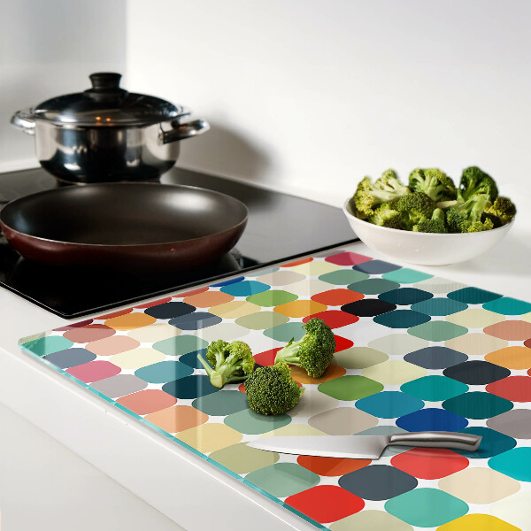 Chopping board Colored circles in a grid