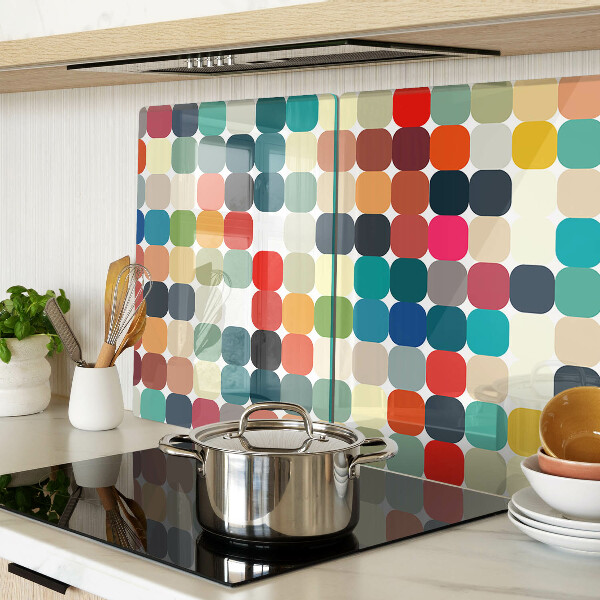 Chopping board Colored circles in a grid