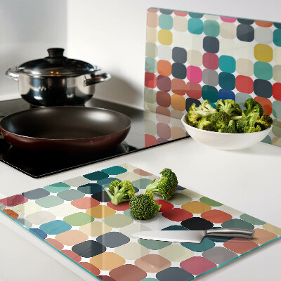 Chopping board Colored circles in a grid