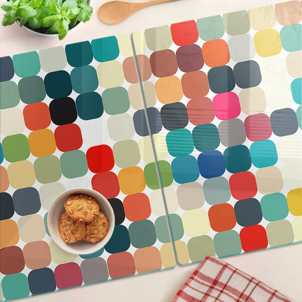 Chopping board Colored circles in a grid