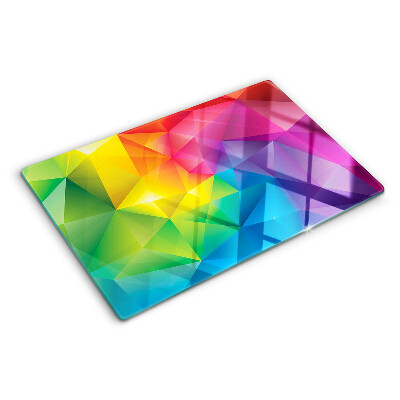Cutting board Colorful geometry in shades of the rainbow