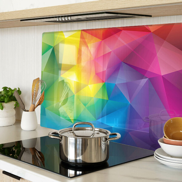 Cutting board Colorful geometry in shades of the rainbow
