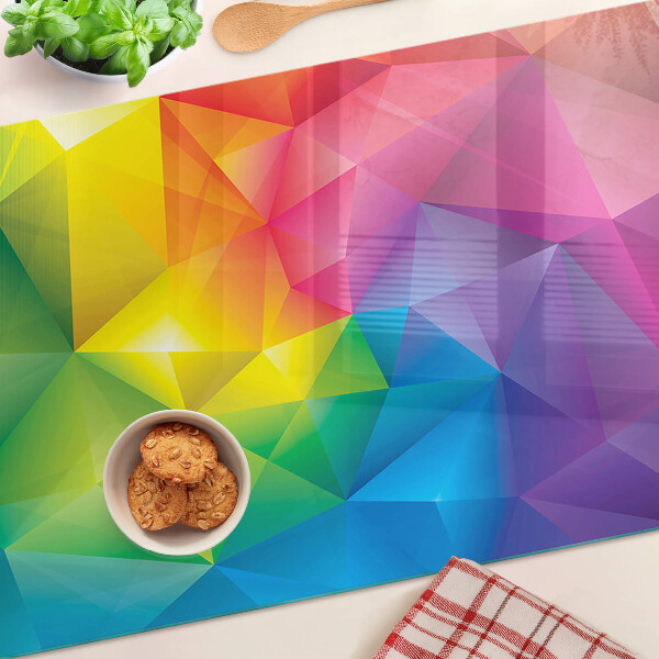 Cutting board Colorful geometry in shades of the rainbow