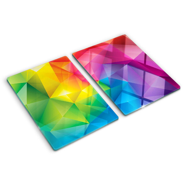 Cutting board Colorful geometry in shades of the rainbow