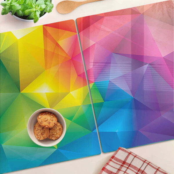 Cutting board Colorful geometry in shades of the rainbow