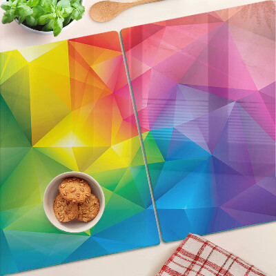 Cutting board Colorful geometry in shades of the rainbow