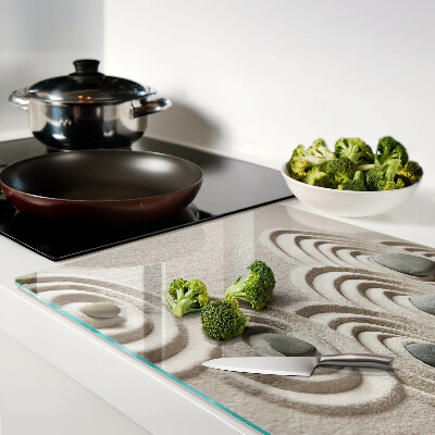 Glass cutting board Wavy patterns in the sand