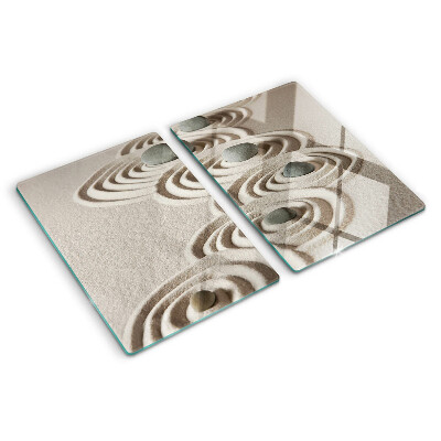 Glass cutting board Wavy patterns in the sand