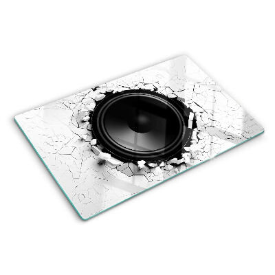 Glass kitchen board Speaker in a broken wall