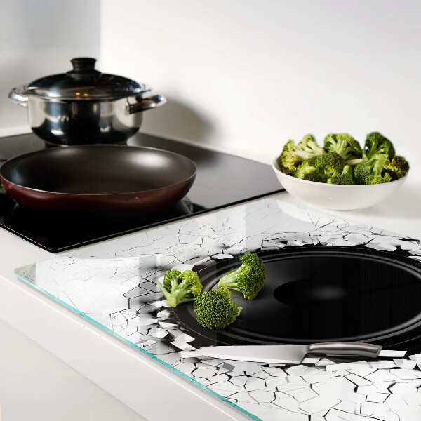 Glass kitchen board Speaker in a broken wall