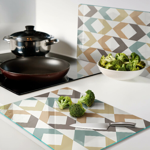 Chopping board Geometry in pastel colors