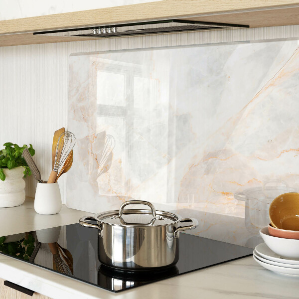 Glass chopping board Marble pattern with gold veins